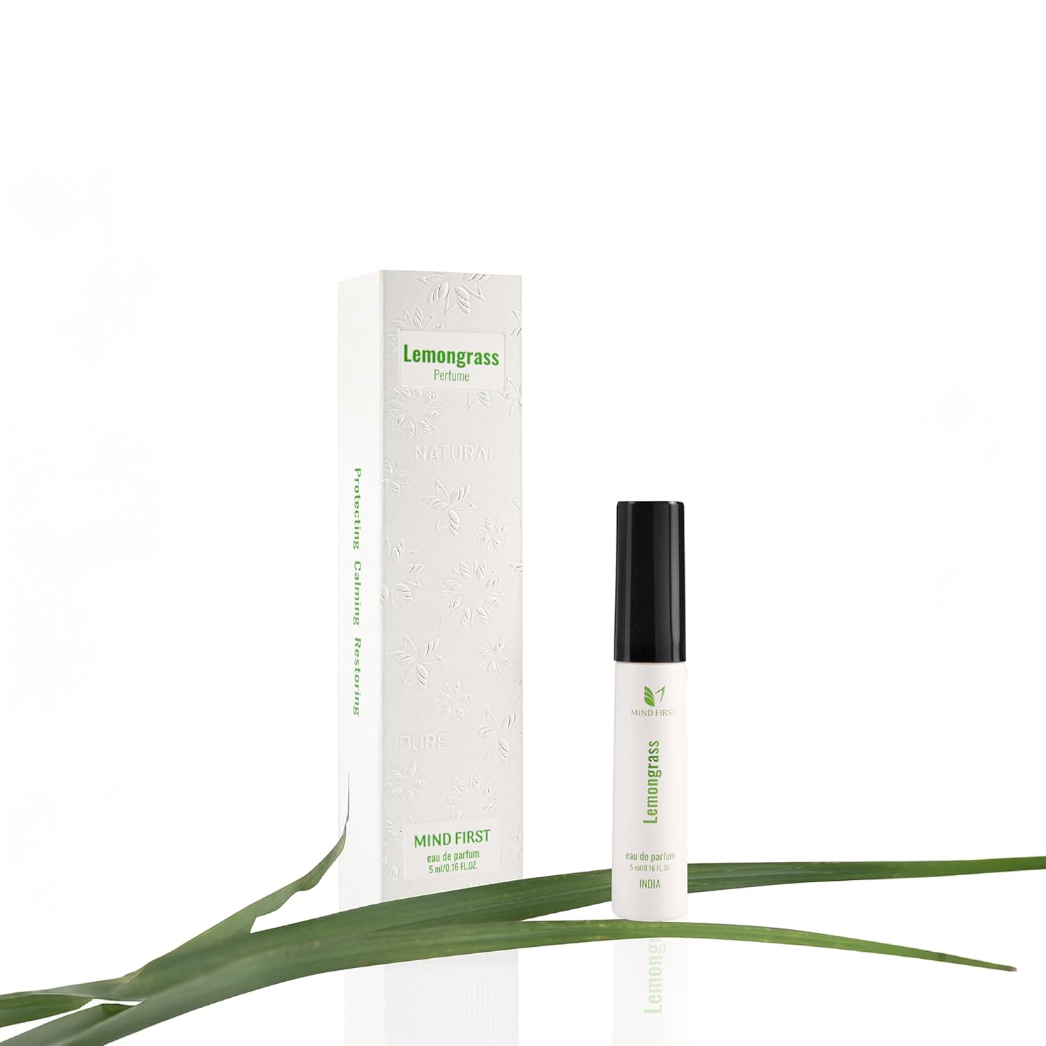 Mind First Lemongrass Natural Luxury Perfume 5ml  Made with Essential Oils  AntiAnxiety  Cheerfulness Booster Fragrance  LongLasting Perfume for Men  Women  Ideal for Gifting