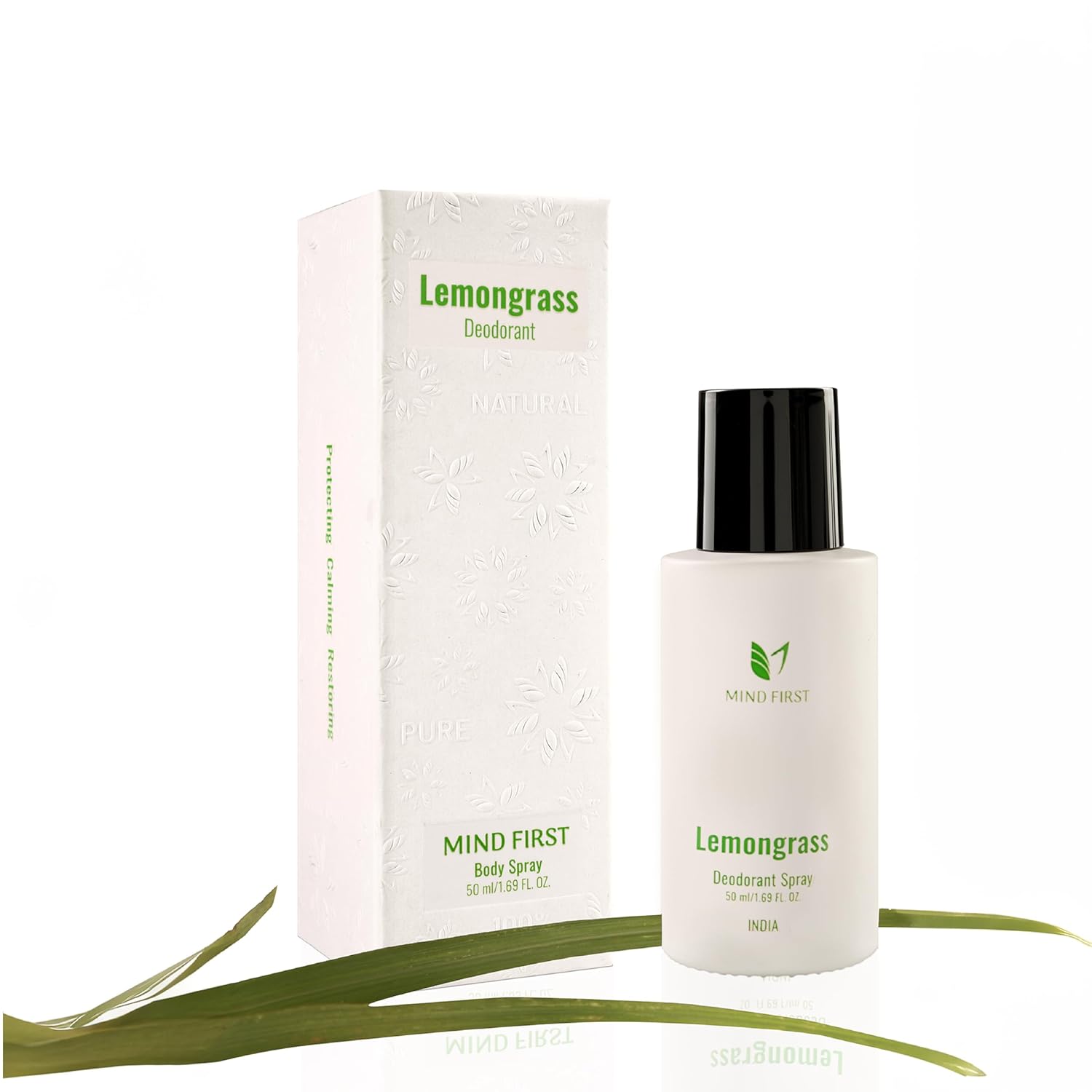 Mind First Lemongrass Natural Luxury Deodorant 50ml  Made with Essential Oils Pure Authentic  100 SkinFriendly LongLasting Deodorant for Men  Women  Perfect for Gifting