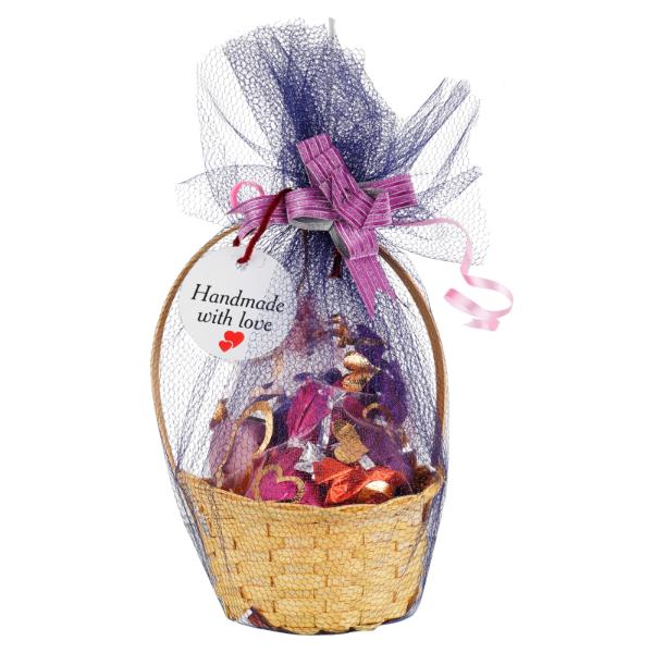 Coorg Flavours Homemade Chocolates  Small Bamboo Basket 4 Pieces