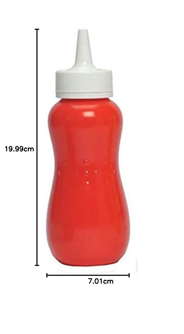  Squeezy Sauce Bottles Set of 4 Multicolour 400ml Ergonomic MessFree