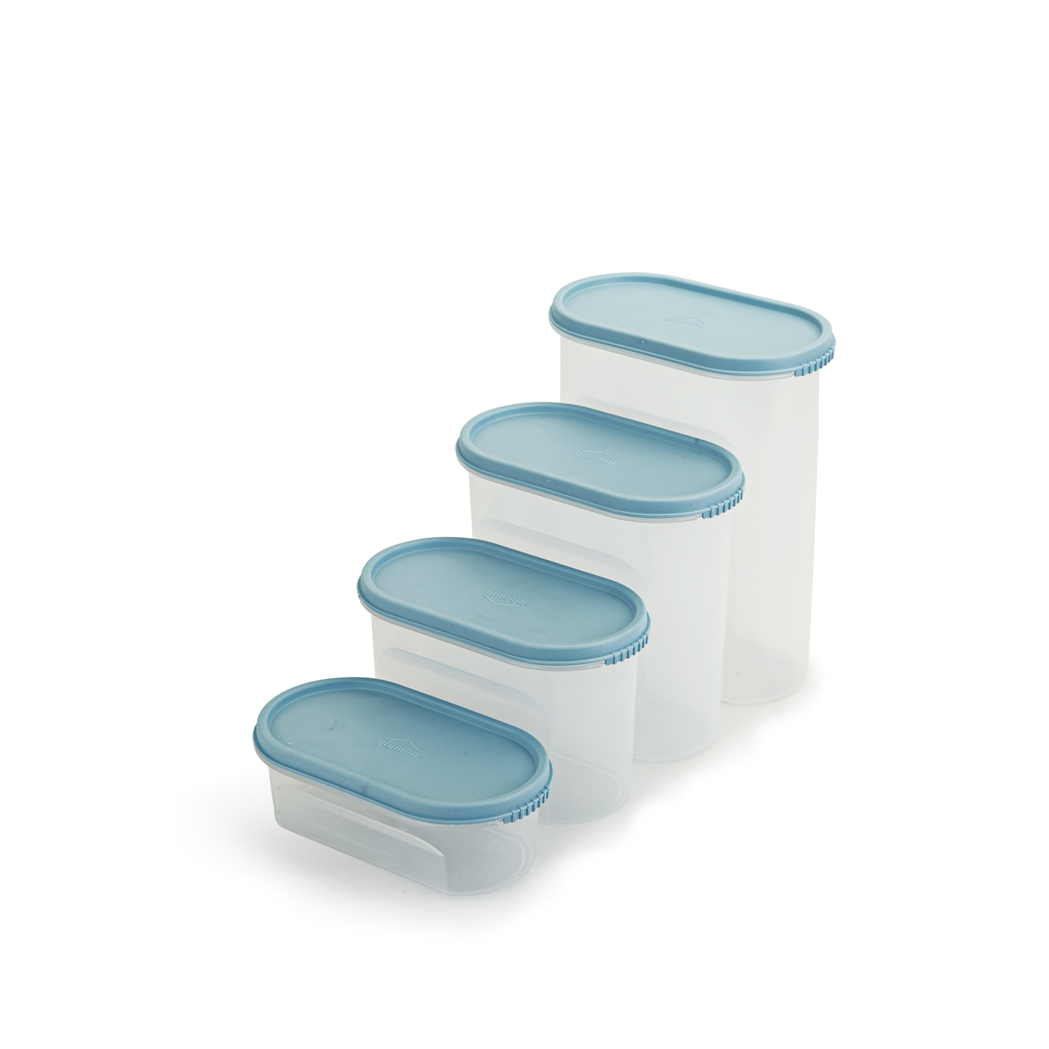 12 Piece Blue Modular Food Storage Set Anti Bacterial Multi Safe