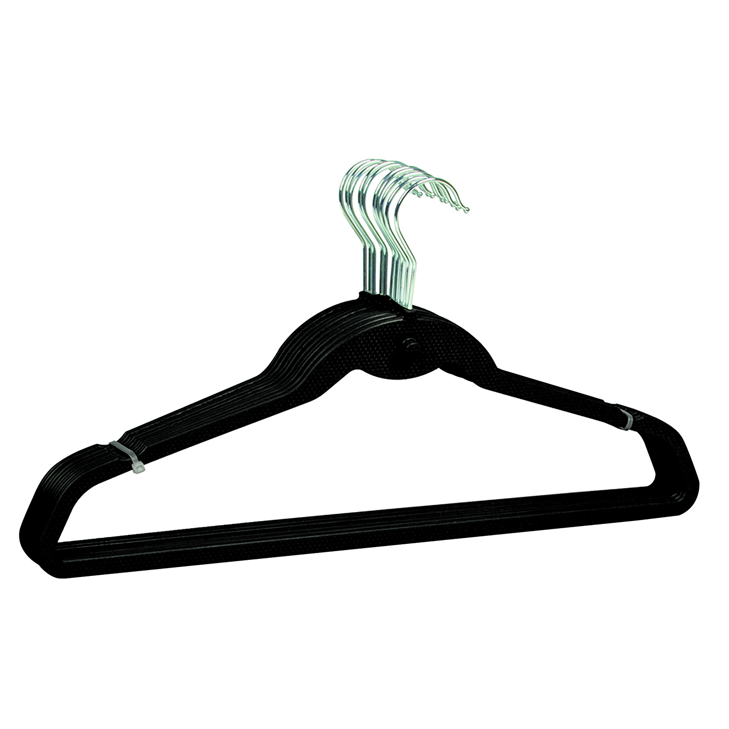  Clothes Hanger SpaceSaving Organizers Stainless Steel AntiRust Hooks 10Pack Black