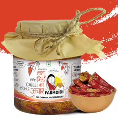 Farm Didis Red Chilli Pickle Lal Mirch ka Achar 325 gram