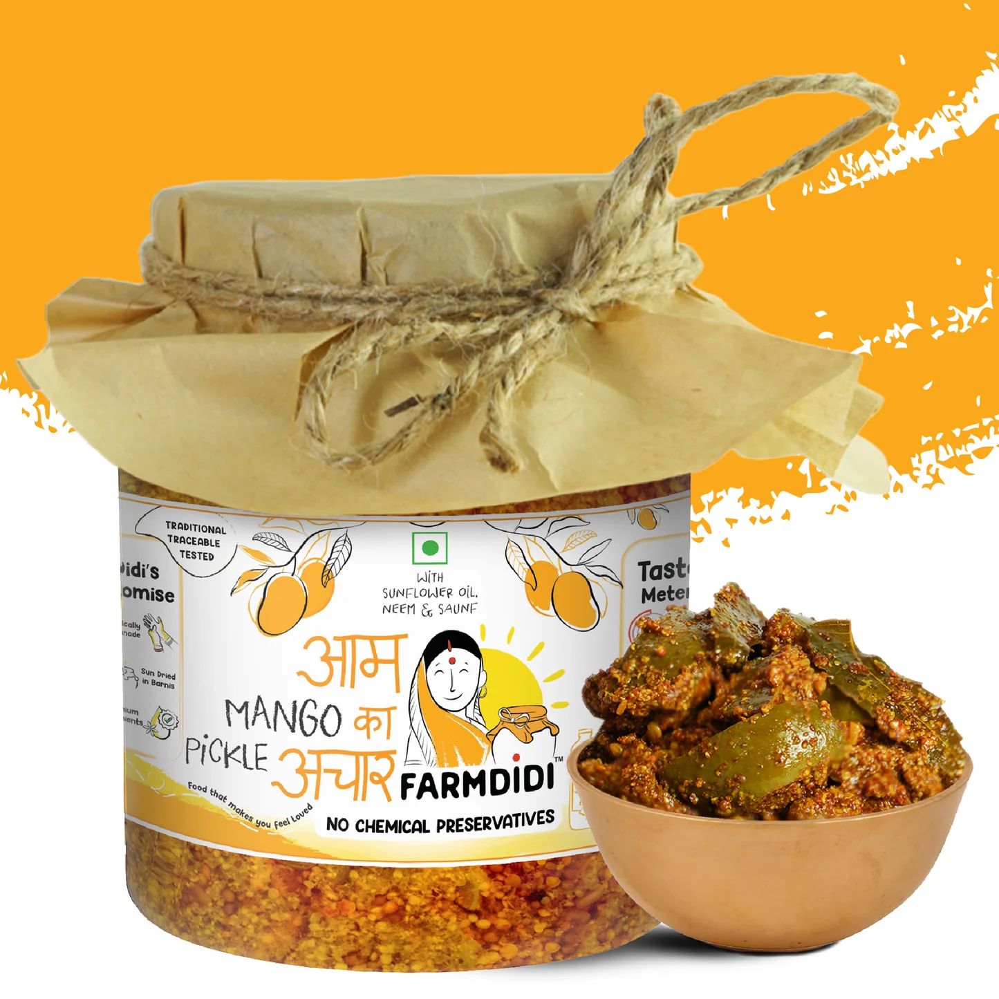 Farm Didis Homemade Mango Pickle Aam ka Achar 325 gram