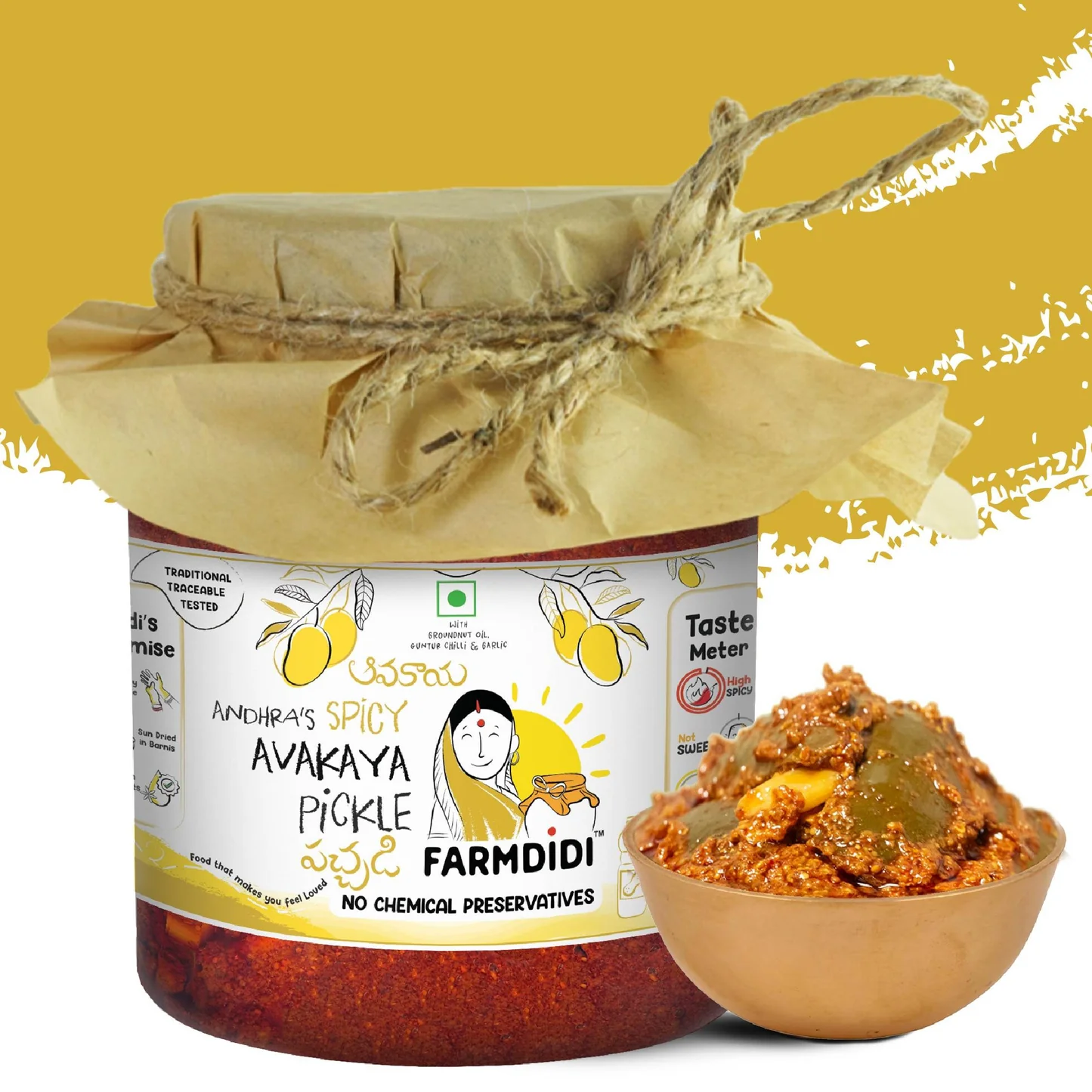 Farm Didis Avakaya Mango Pickle Avakai Mango Pickle 325 gram