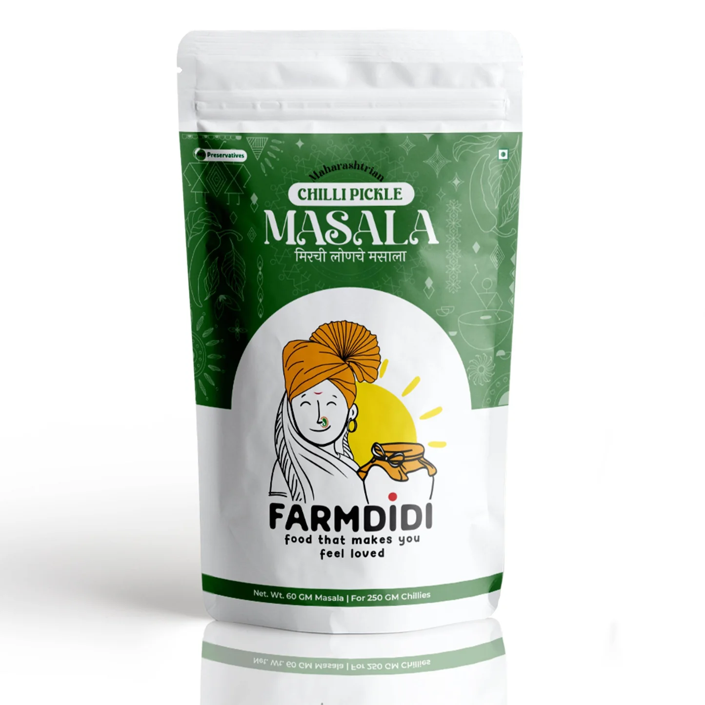 Farm Didis Green Chilli Pickle Hari Mirch ka Achar 325 gram