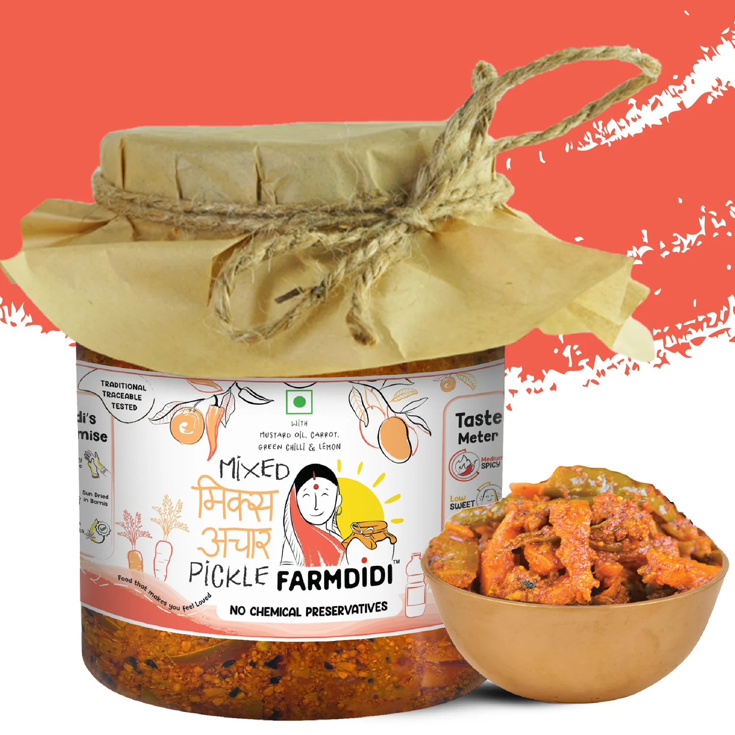 Farm Didis Mixed Pickle Mixed achar 325 gram