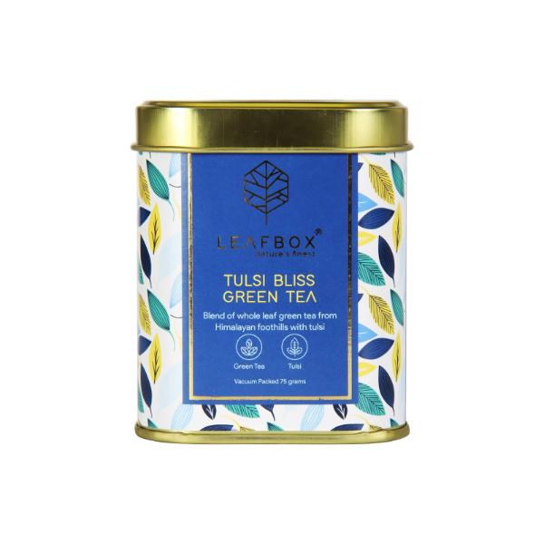 Tulsi Bliss Green Tea Loose Leaf Tin