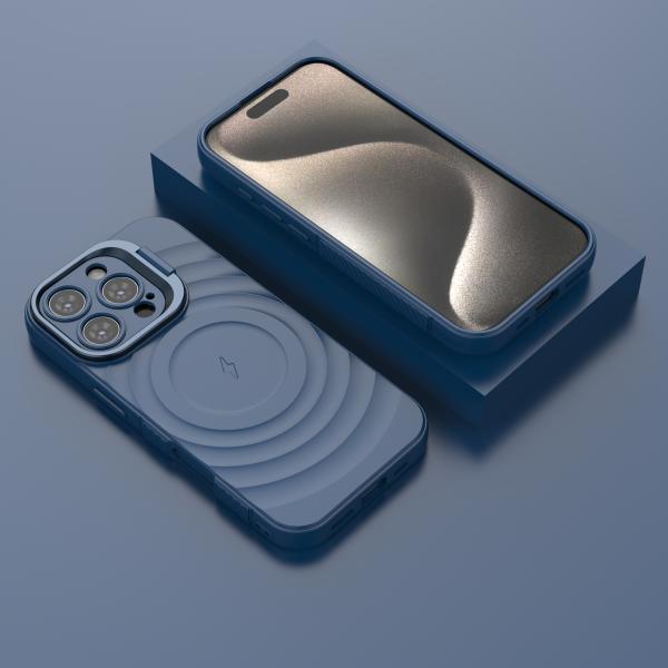 CoversCart Comet Blue TitanShield Wave Silicone Magsafe Back Case for iPhone 16 Pro