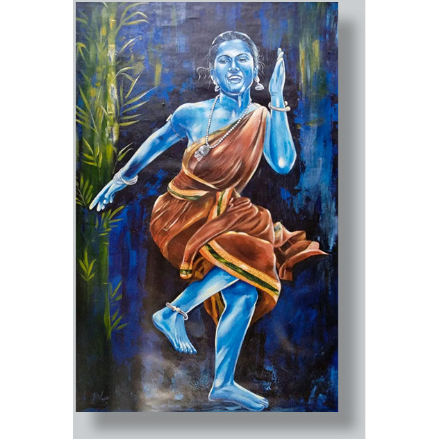 Adivasi Dance Painting by Nandini Kushwaha  Acrylic on canvas Cloth painting  ArtozOn