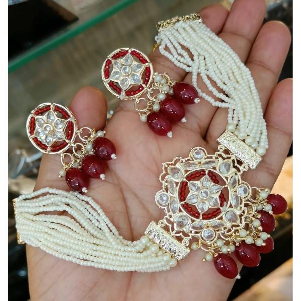 Prizetaa Alloy Red Jewelry Set Pack of 3