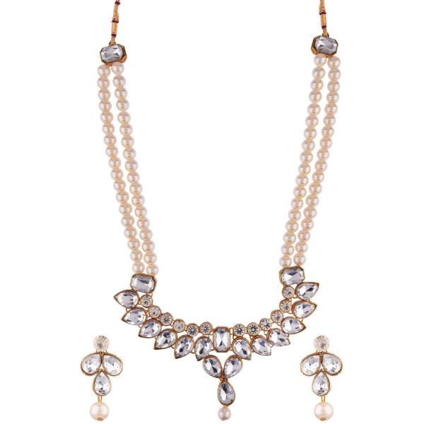 Prizetaa Alloy White Jewelry Set Pack of 1