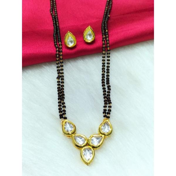 Prizetaa Brass Alloy Gold plated Black Gold Jewelry Set Pack of 3