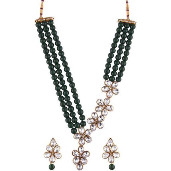Prizetaa Alloy Green Jewellery Set Pack of 1