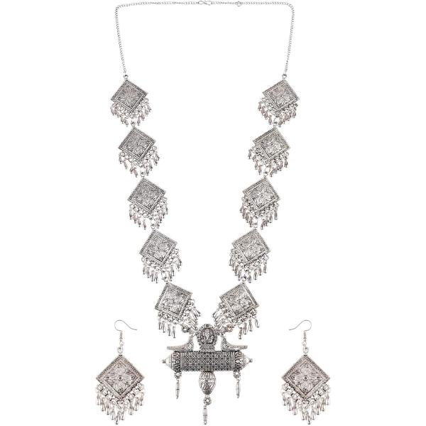 Prizetaa Alloy Silver Jewelry Set Pack of 1 2