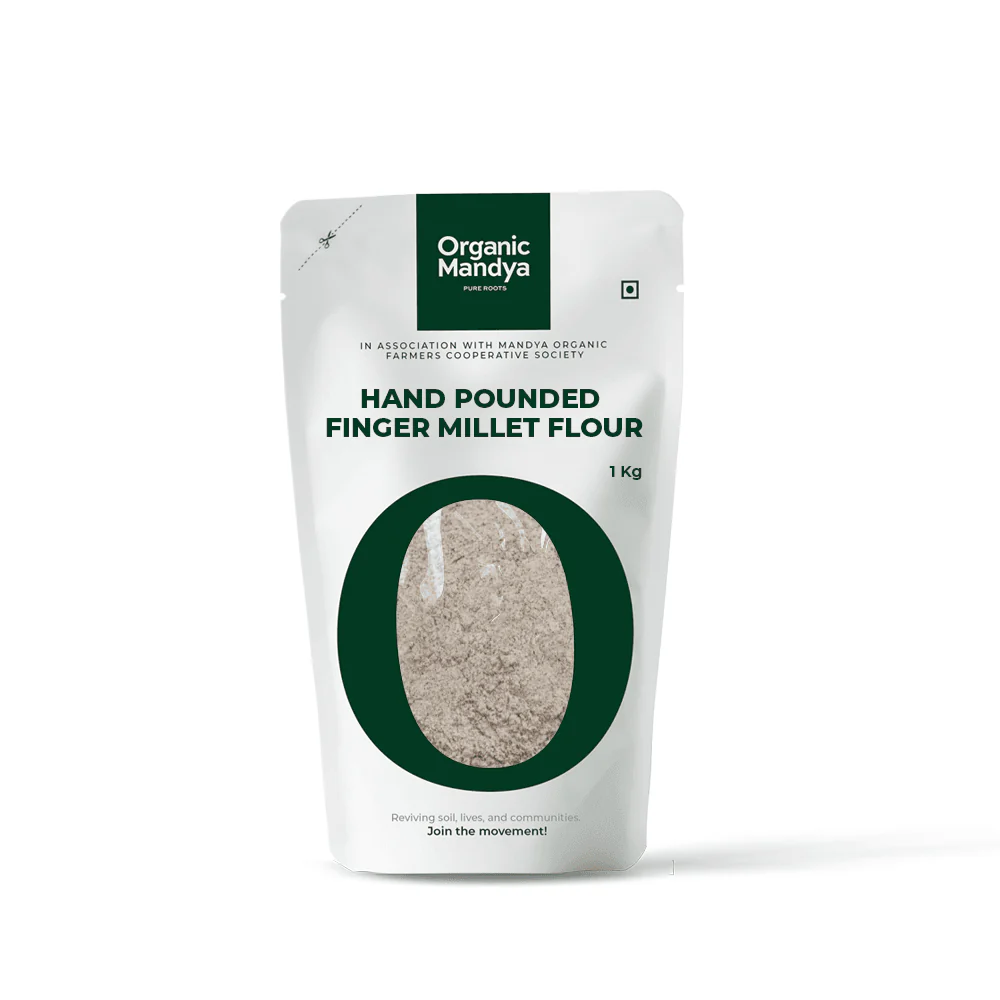 OM HAND POUNDED FINGER MILLET FLOUR 1 KG