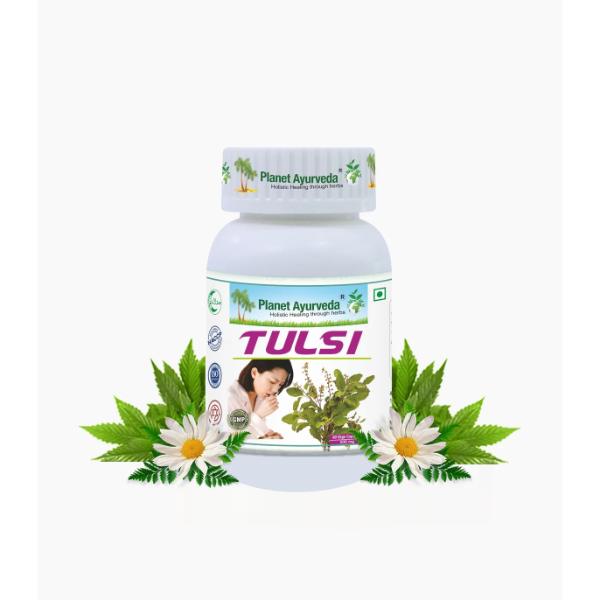 Tulsi Capsules best herbal remedy for overall respiratory system health  60 capsules