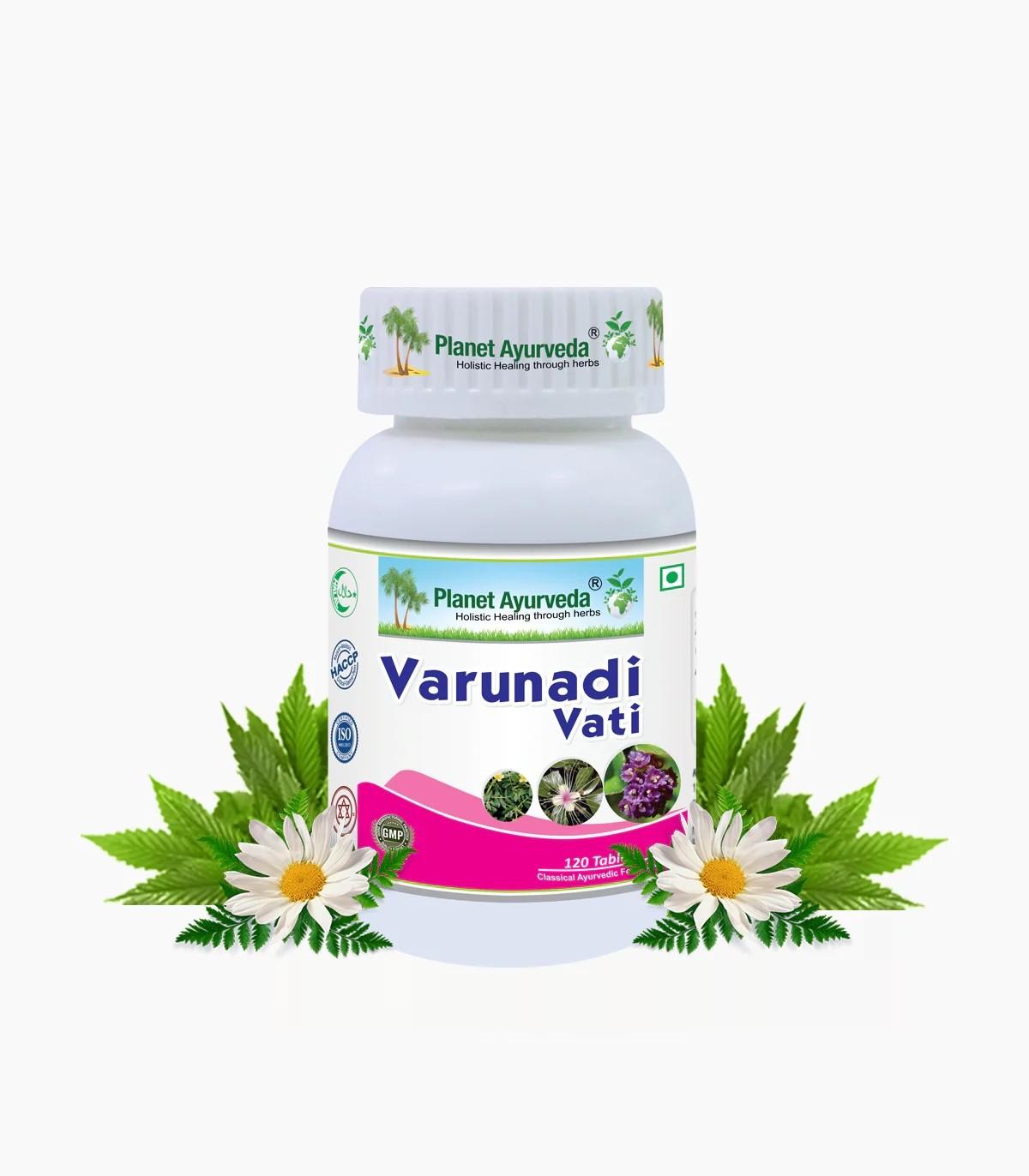 Varunadi Vati Tablets  herbal remedy for urinary tract infections and rental issues  120 tablets
