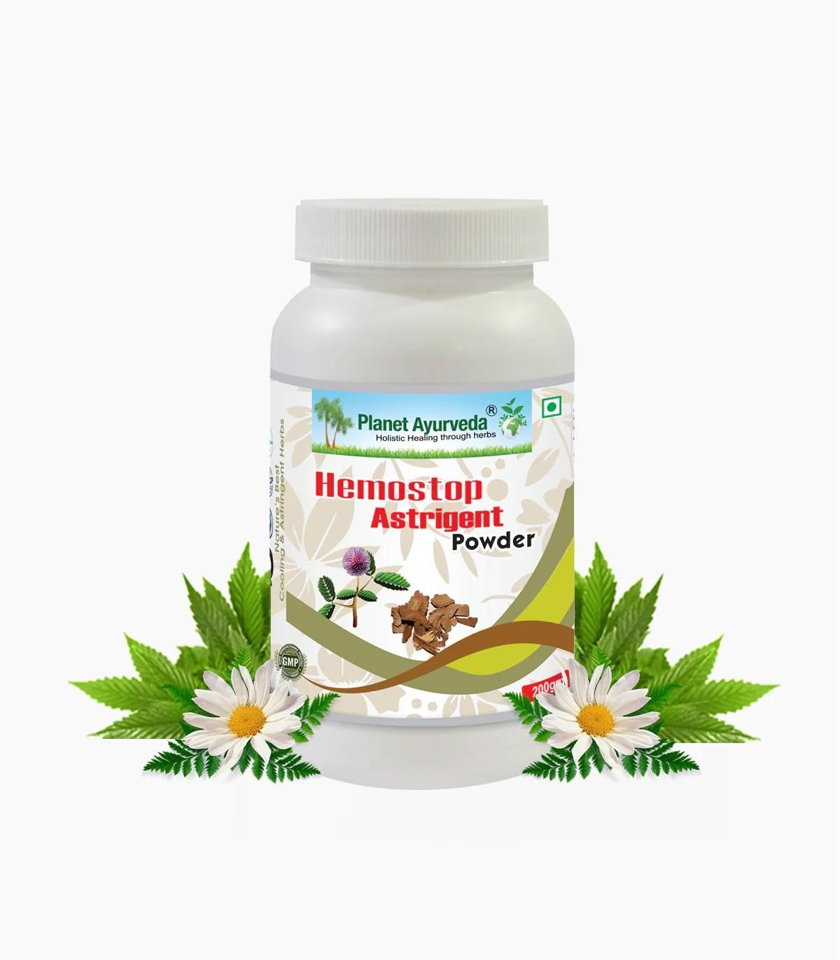 Hemostop Astringent  herbal remedy for bleeding disorders with clotting process issues 200gm powder