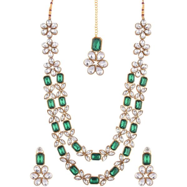 Prizetaa Alloy Green Jewelry Set Pack of 1