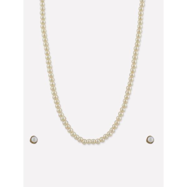 Prizetaa Alloy Gold plated White Jewelry Set Pack of 3