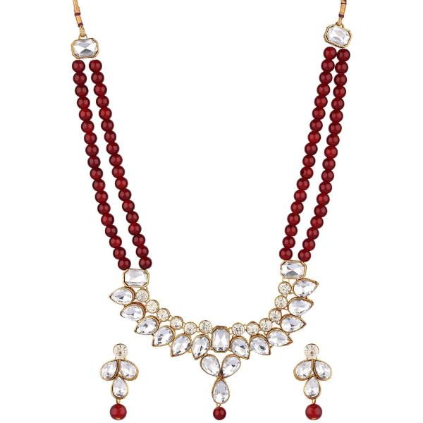 Prizetaa Alloy Red Jewelry Set Pack of 1