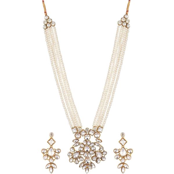 Prizetaa Alloy White Jewelry Set Pack of 1 