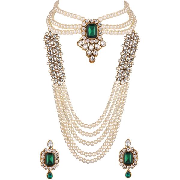 Prizetaa Alloy Green Jewelry Set Pack of 1 