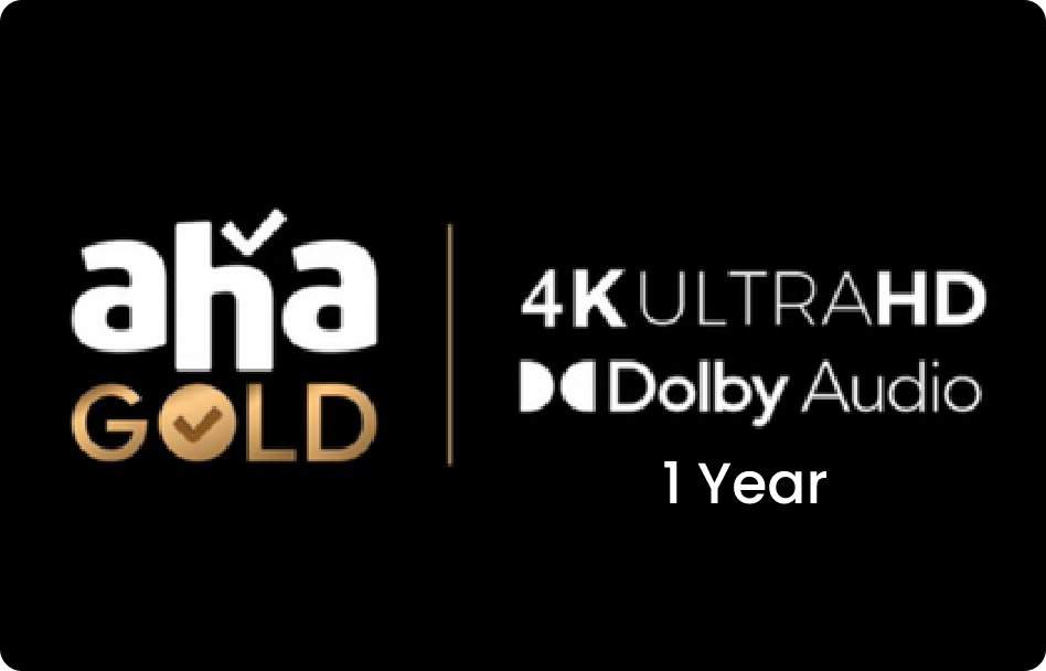 aha Gold Pack (Telugu + Tamil, 4K and Dolby)- 1 Year