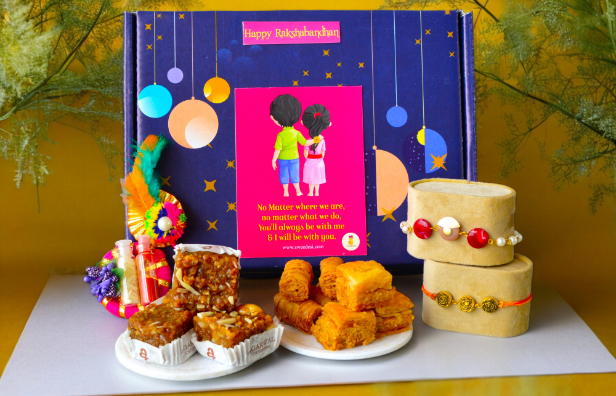 Raksha Bandhan Bhaiya Bhabhi Gift Box – Includes Rakhi