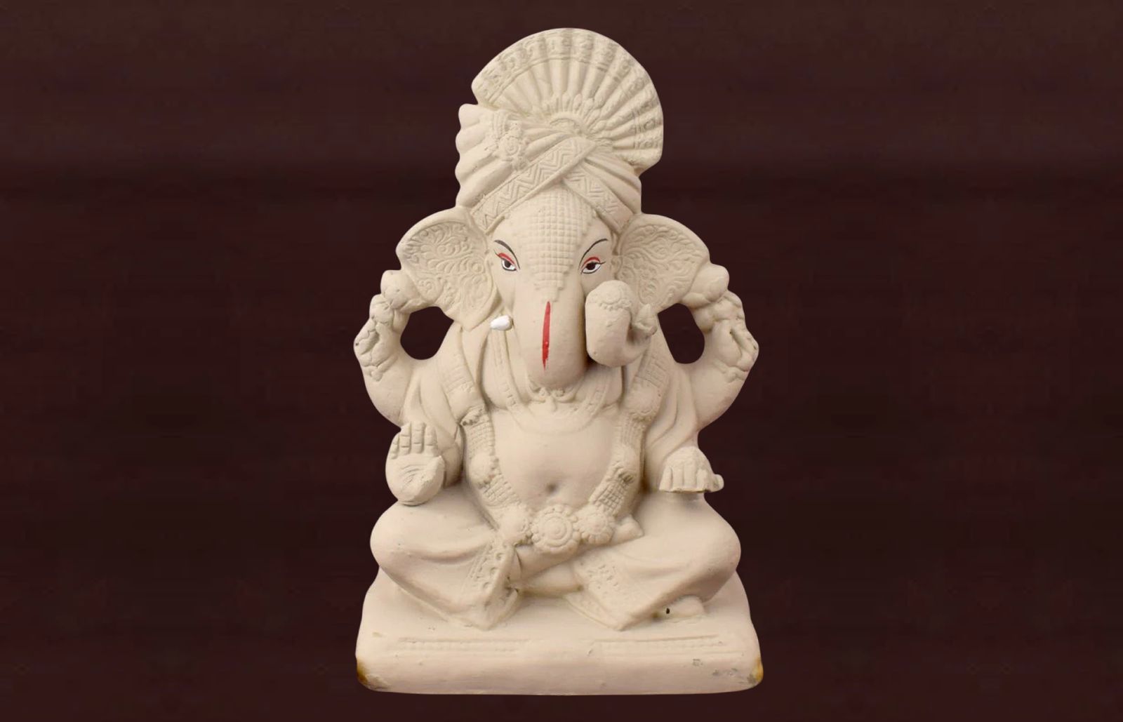 10.5 Inch Sarvadevatman Ganpati With Pagdi