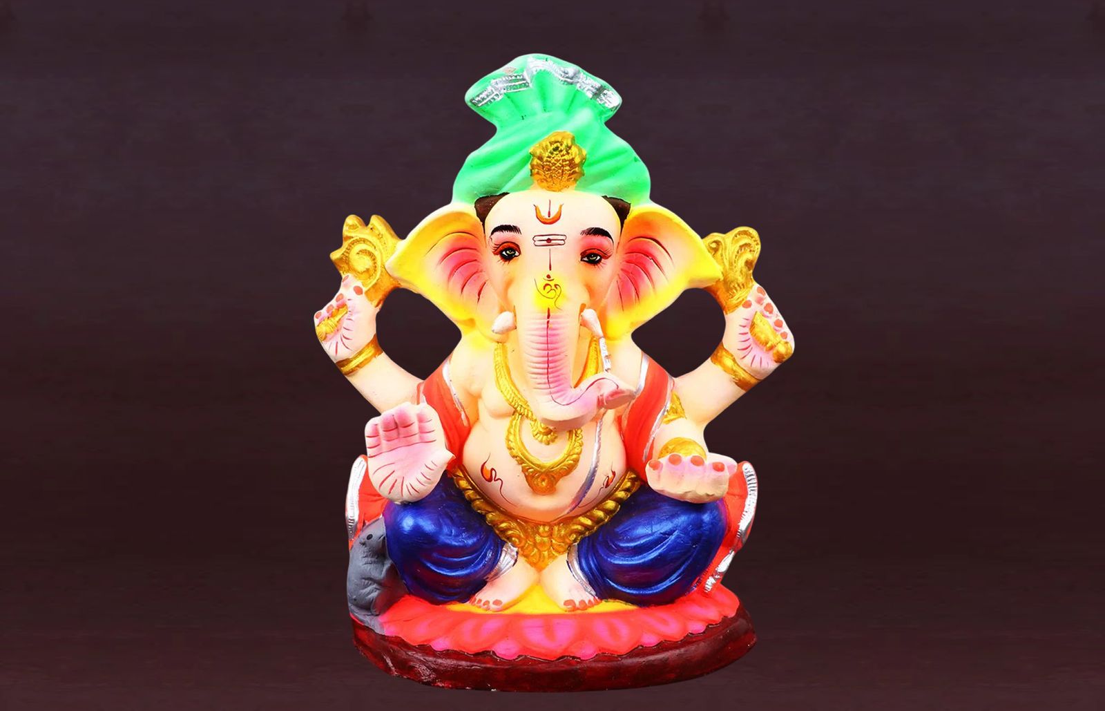 10 Inch Omkara Eco Friendly Ganesha Idol