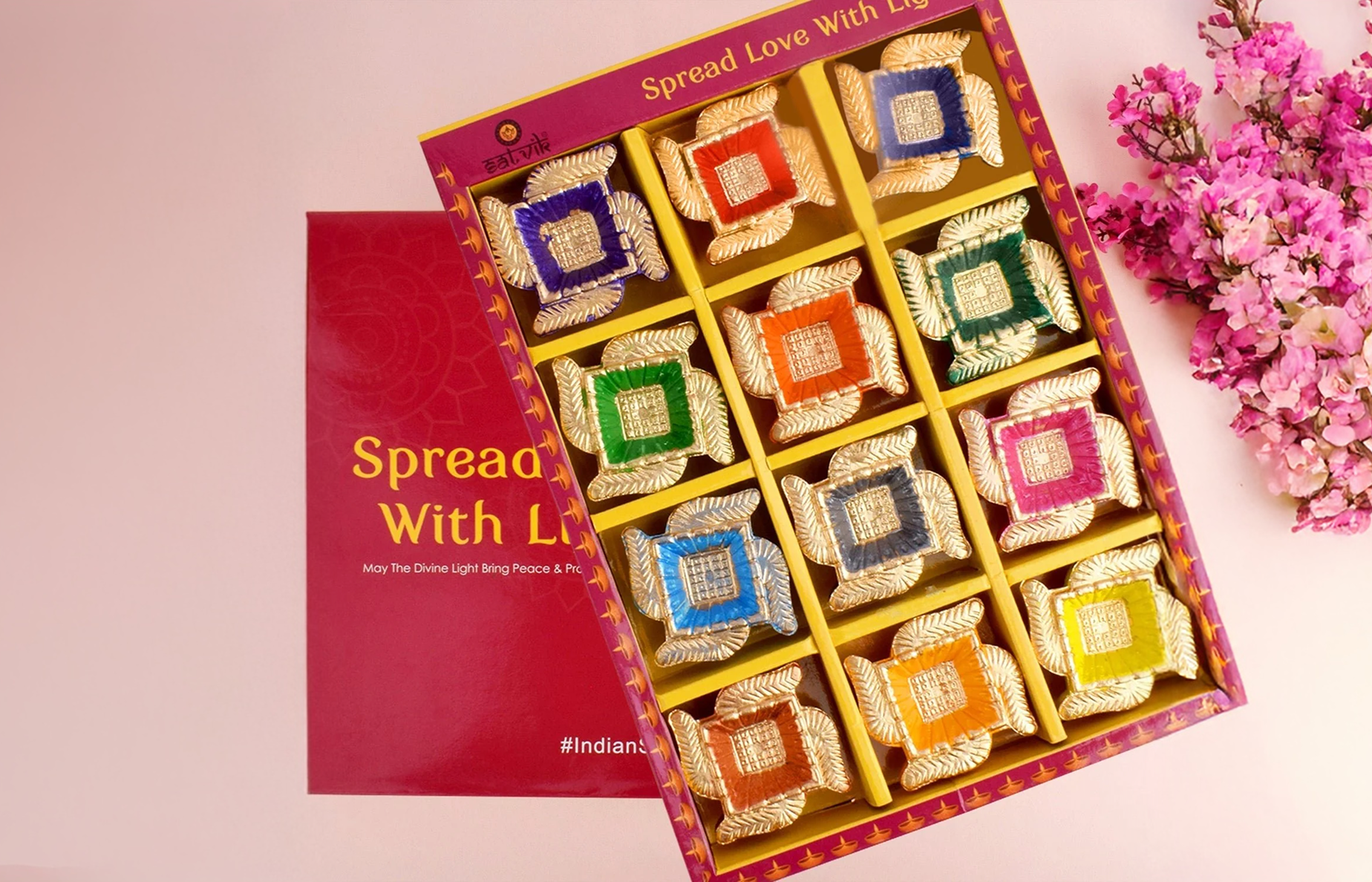 Diwali Brilliance with Square Clay Diyas