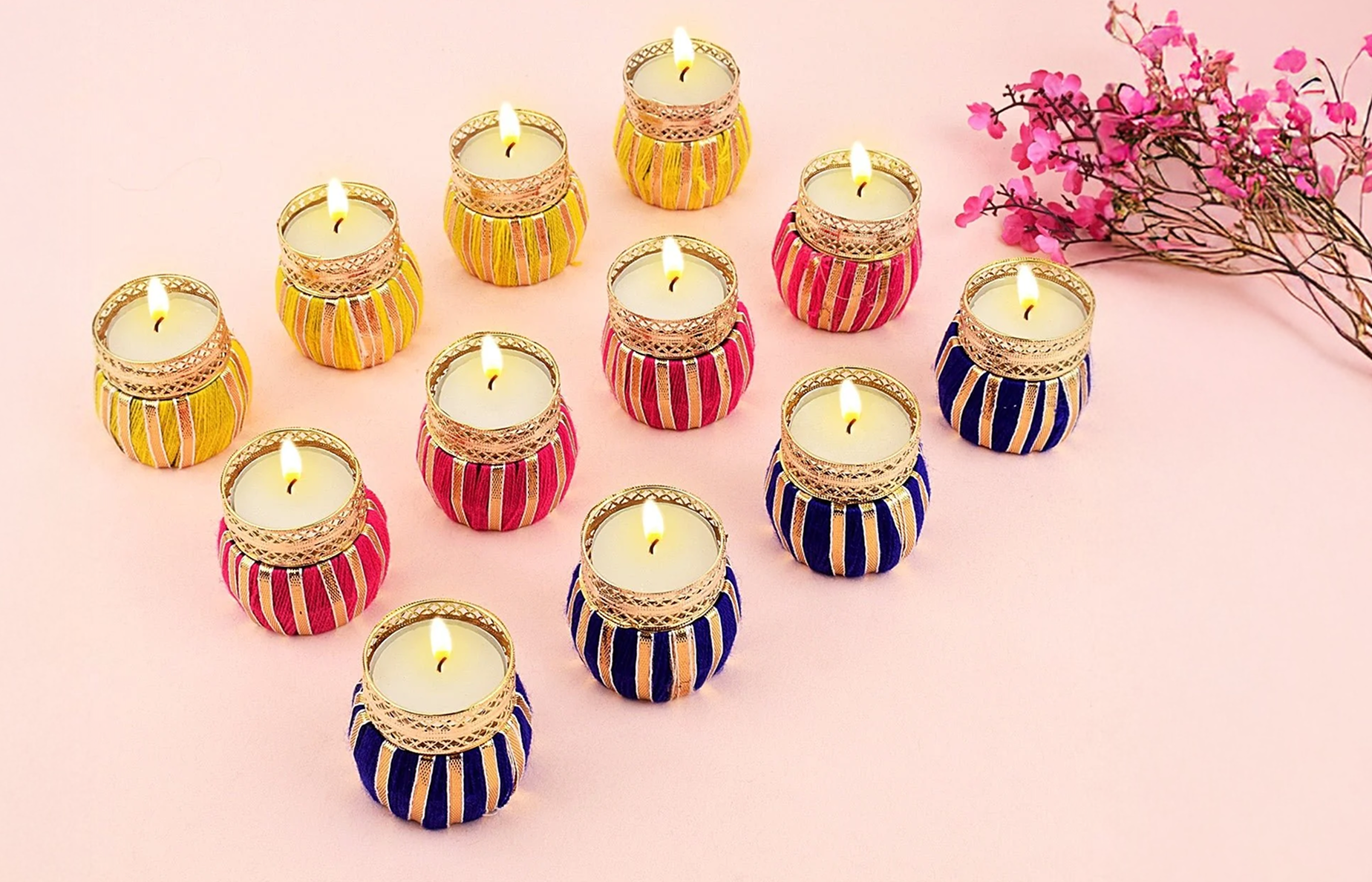 Matki Diya Tea Light Candle Holder With Tealight