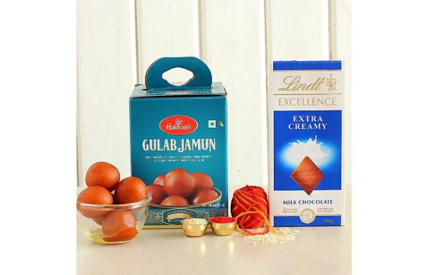 Happy Bhai Dooj Gulab Jamun And Lindt Combo