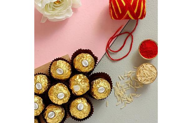 Bhai Dooj Wishes Ferrero Rocher Combo