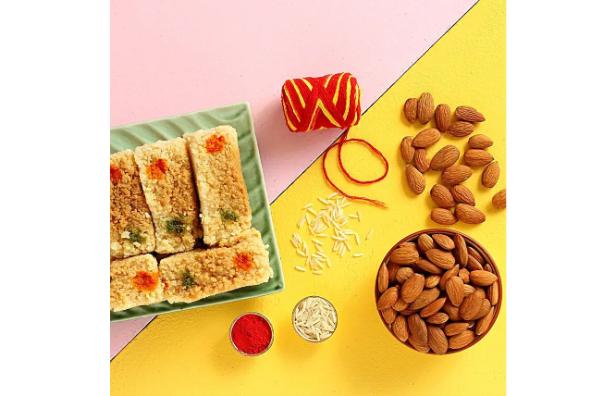 Bhai Dooj Wishes Milkcake And Almonds Combo